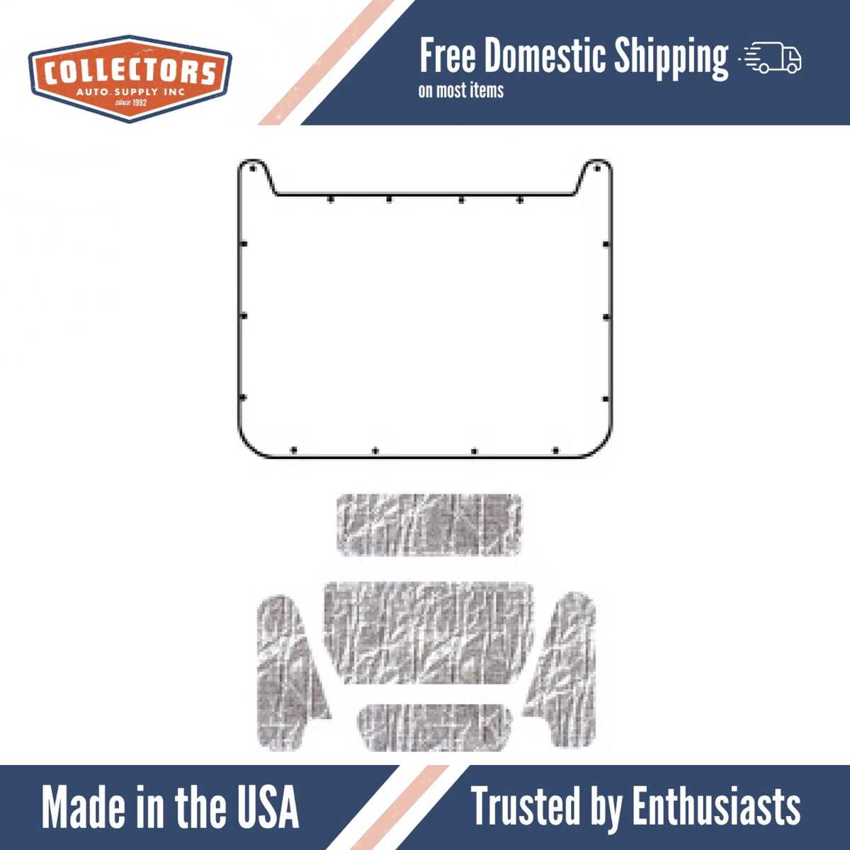 1971 Plymouth GTX Hood Insulation Pad Heat Shield Kit for Noise Reduction & Heat Insulation - ABS Material, Easy Installation