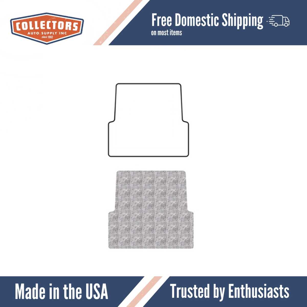 Trunk Floor Mat Cover for Classic MG-A, Durable Rubber Protection, Easy Installation, US-Made, Enhance Trunk Appearance