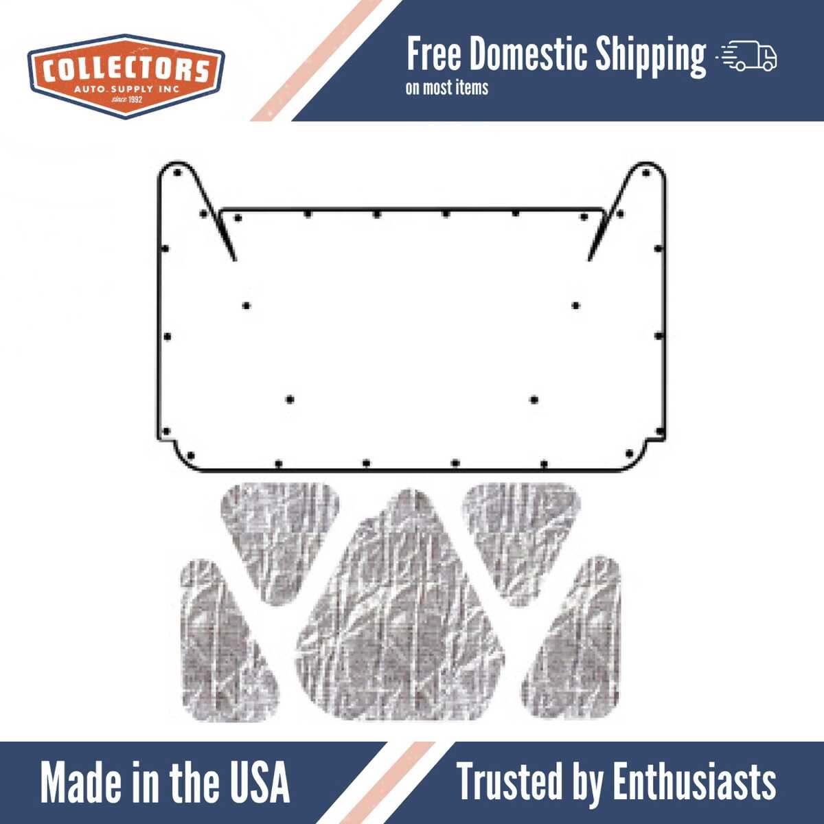 Premium Heat Shield Hood Insulation Pad for 1967 Plymouth GTX - Reduce Engine Noise & Heat, ABS Material, Easy Installation