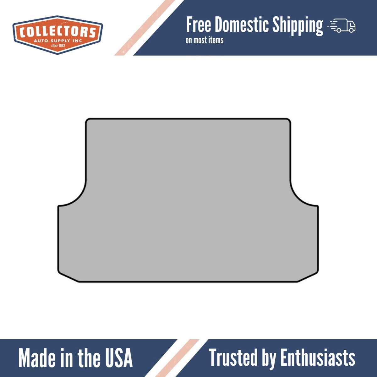 Trunk Floor Mat Cover for 79-93 Mustang Hatchback, Ultra High Definition Rubber, Protects Trunk from Spills, & Debris.