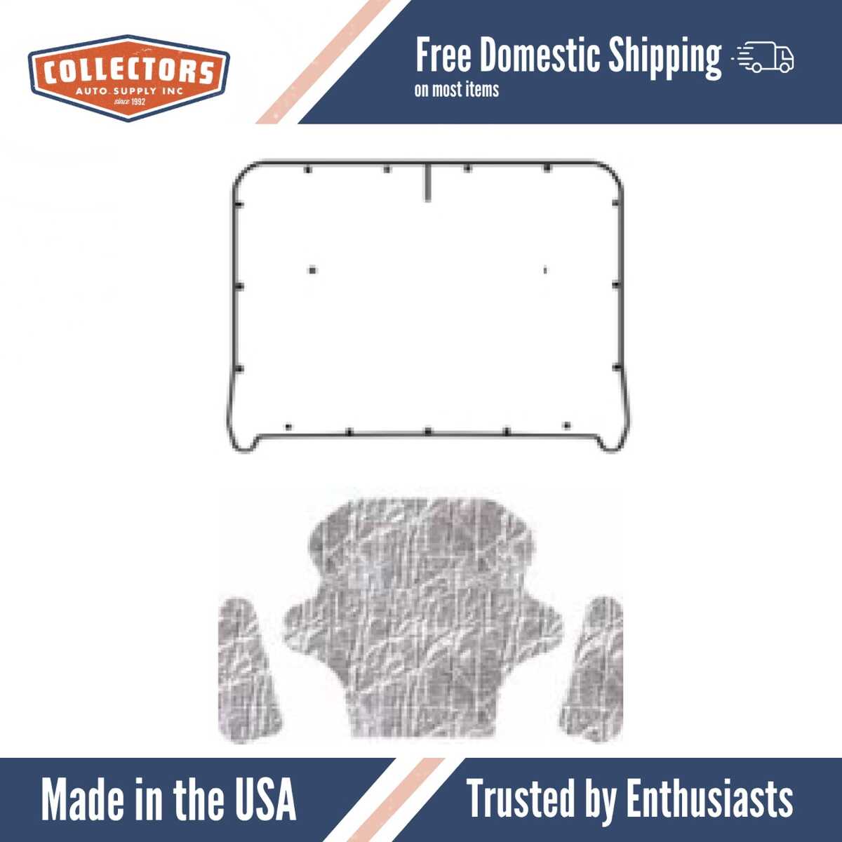 Premium Hood Insulation Pad & Heat Shield for Dodge Challenger 1970-74 | AcoustiShield Panels, ABS Material