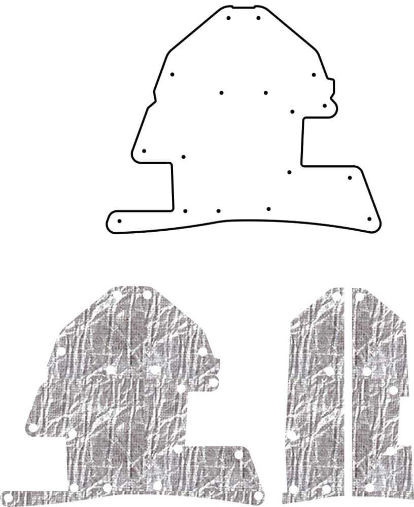 Hood Insulation Pad Heat Shield for 1984 Chevrolet Corvette, ABS material, ultimate sound and heat insulation. US-Made.