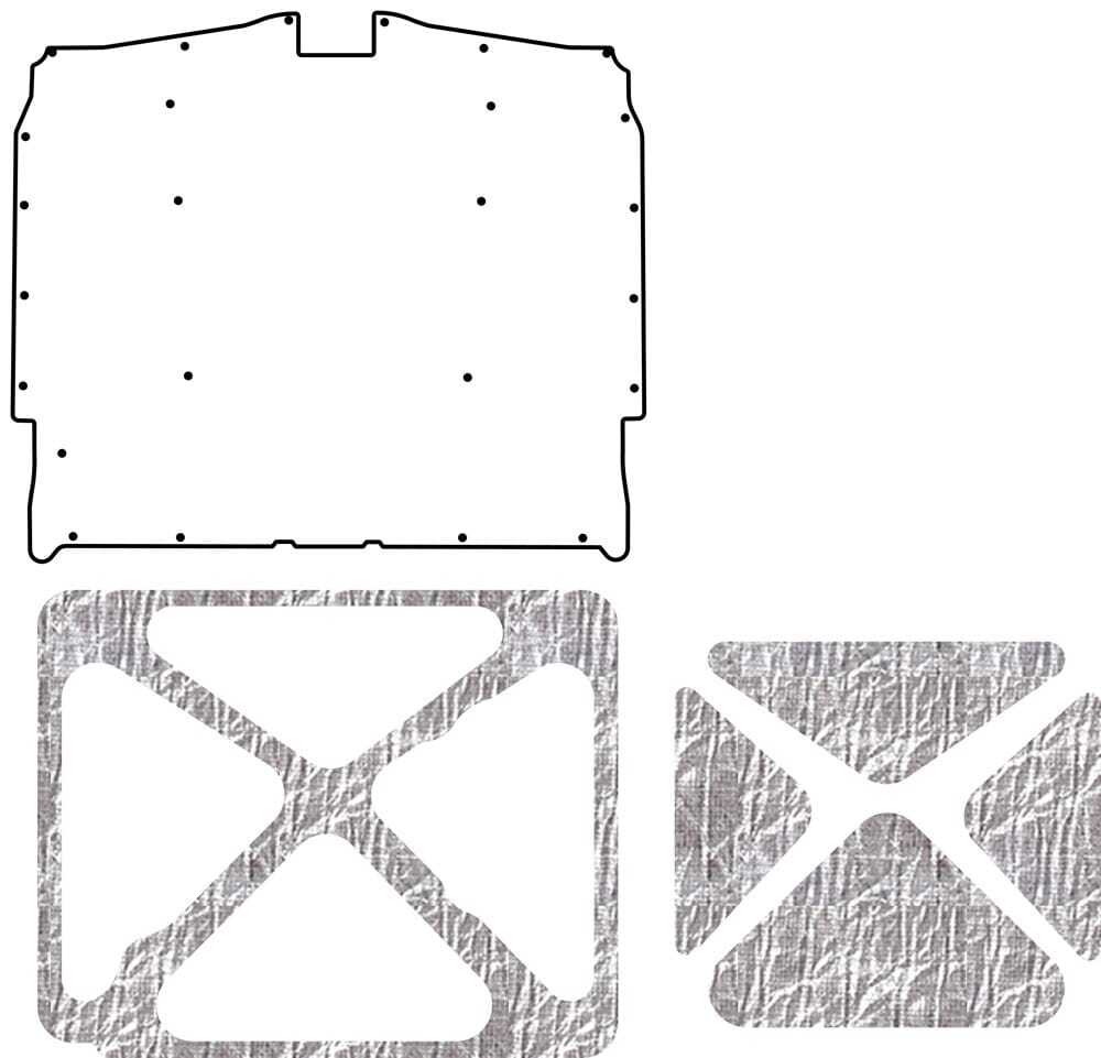 Premium Hood Insulation Pad & Heat Shield for 1968 Chevrolet AcoustiHood Kit - Ultimate Sound & Heat Insulation, ABS Material