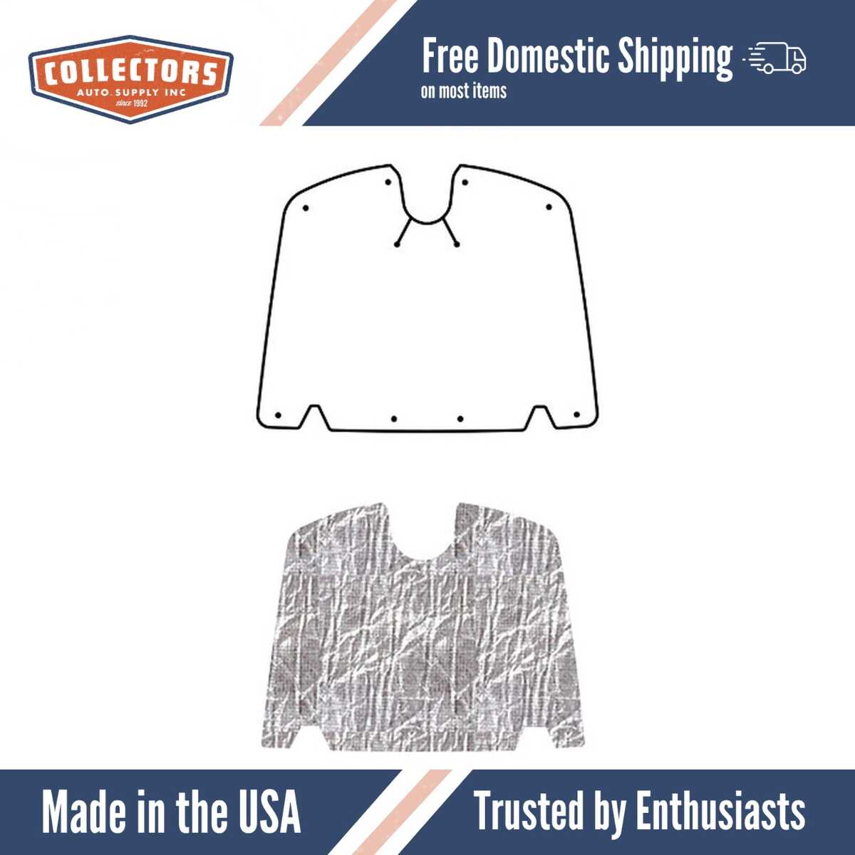 Trunk Lid Insulation Pad Cover for 1953-1955 Chevrolet Corvette