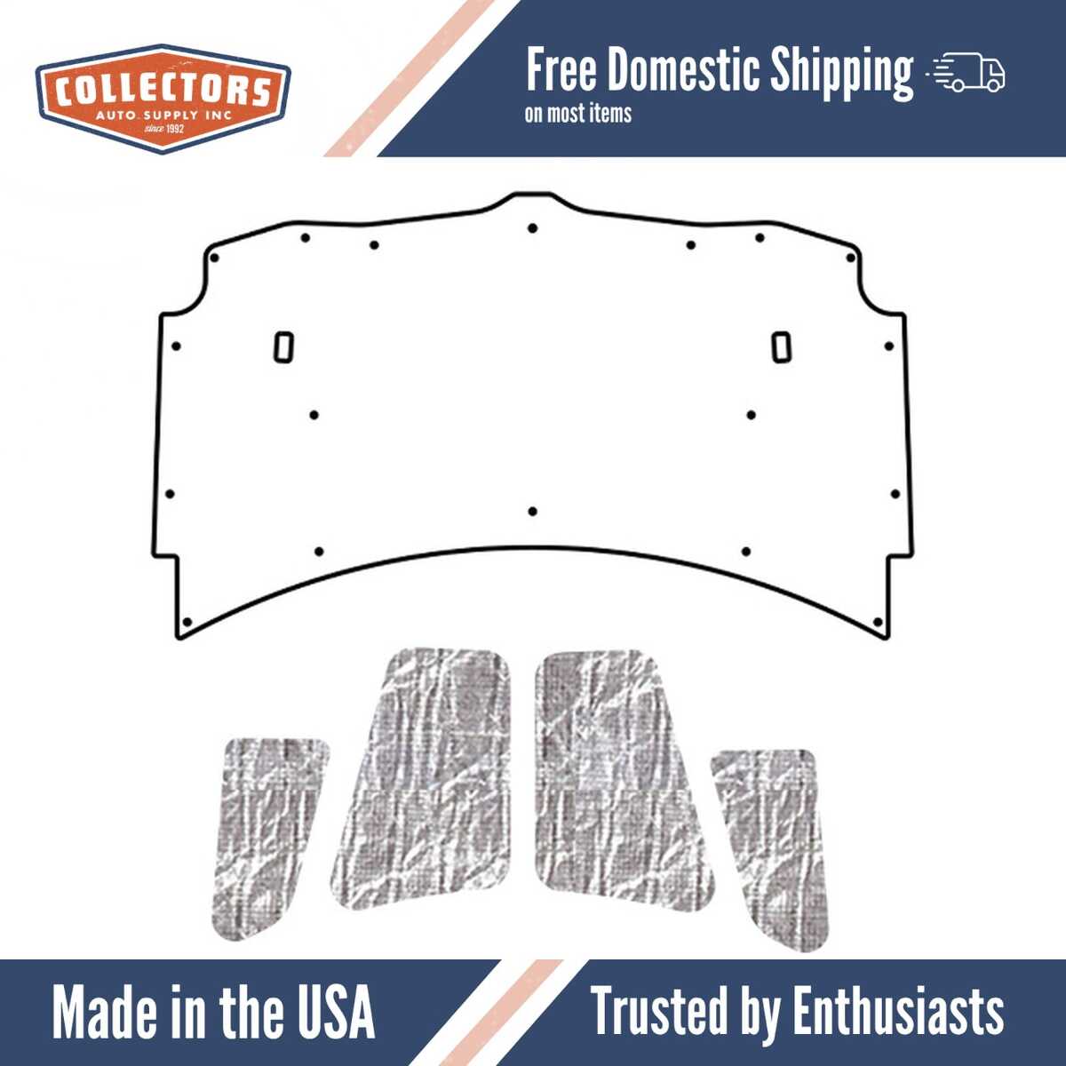 Premium Hood Insulation Pad & Heat Shield for Pontiac F-Body | Ultimate Sound & Heat Insulation, ABS Material, Easy Install