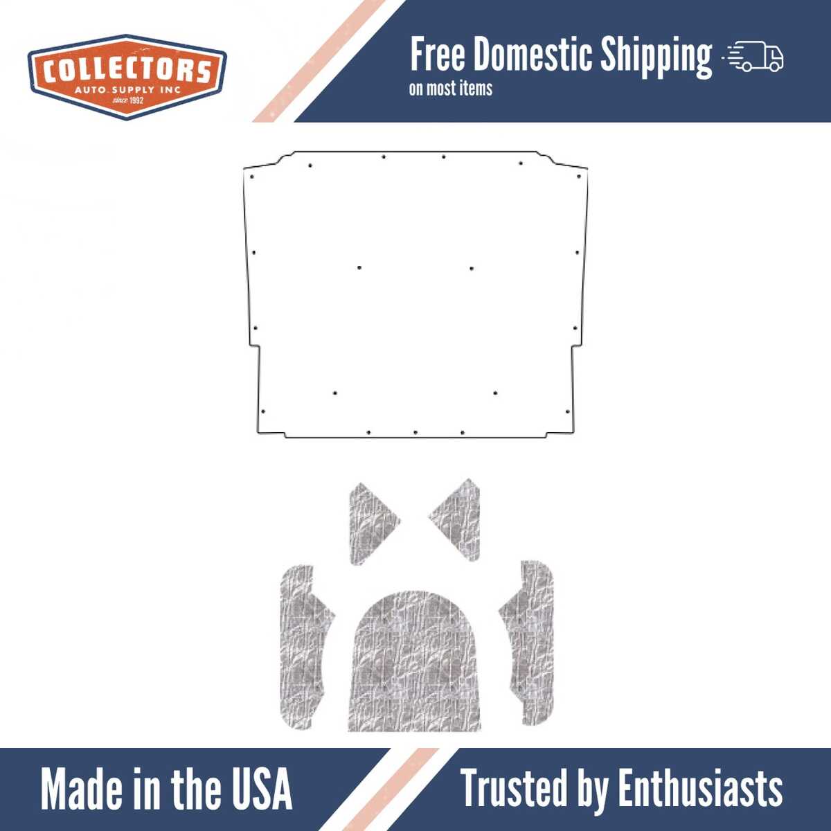 Premium Hood Insulation Pad Heat Shield for 1970-72 Chevy El Camino - Ultimate Sound & Heat Insulation, Easy Installation