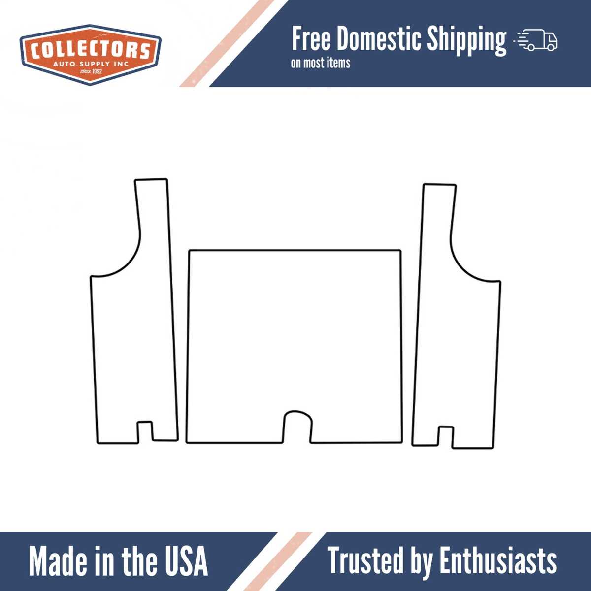 Trunk Floor Mat Cover for Classic Ford Fairlane, High Definition Rubber, Protects Trunk from Spills, Mud, Snow, and Debris!