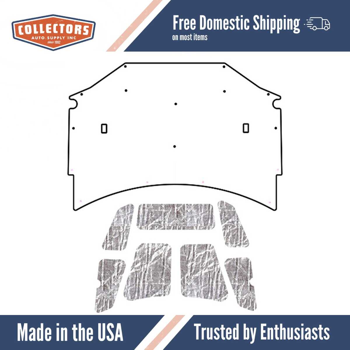 Premium Hood Insulation Pad & Heat Shield Kit for Pontiac F-Body - Reduce Engine Noise & Heat, Easy Installation,