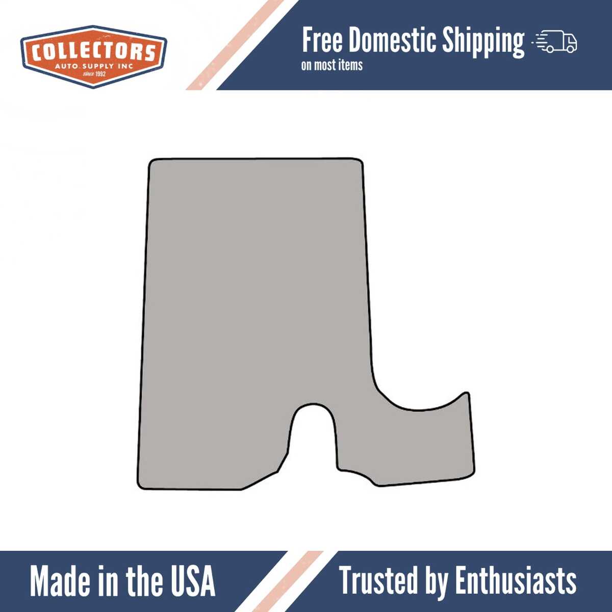 Trunk floor mat cover for 1957-1958 Mercury, made of ultra high definition rubber. Protects trunk from spills, & debris.