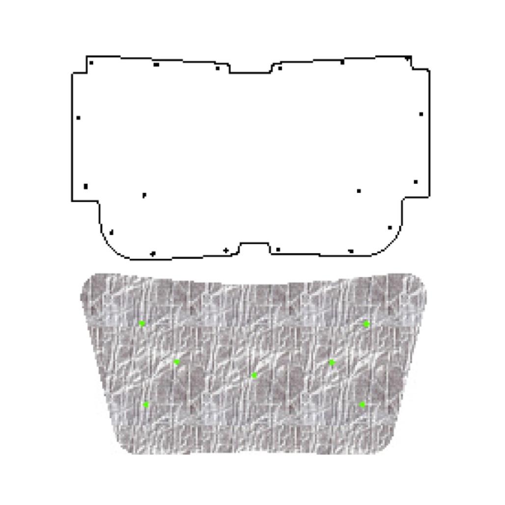 Premium Hood Insulation Pad Heat Shield for Ford Bronco 1978-79 | AcoustiShield & ABS Materials | Reduce Engine Noise & Heat