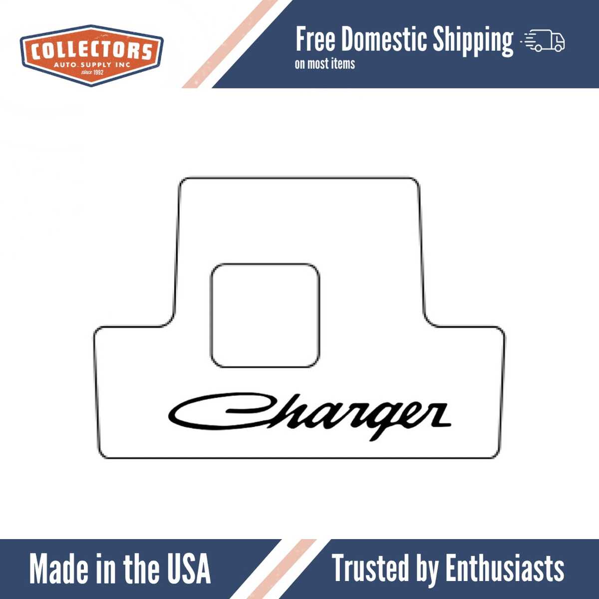 Trunk Floor Mat Cover for Classic Dodge Charger, High-Definition Rubber, Protects from Spills, Mud, Snow, and Debris.