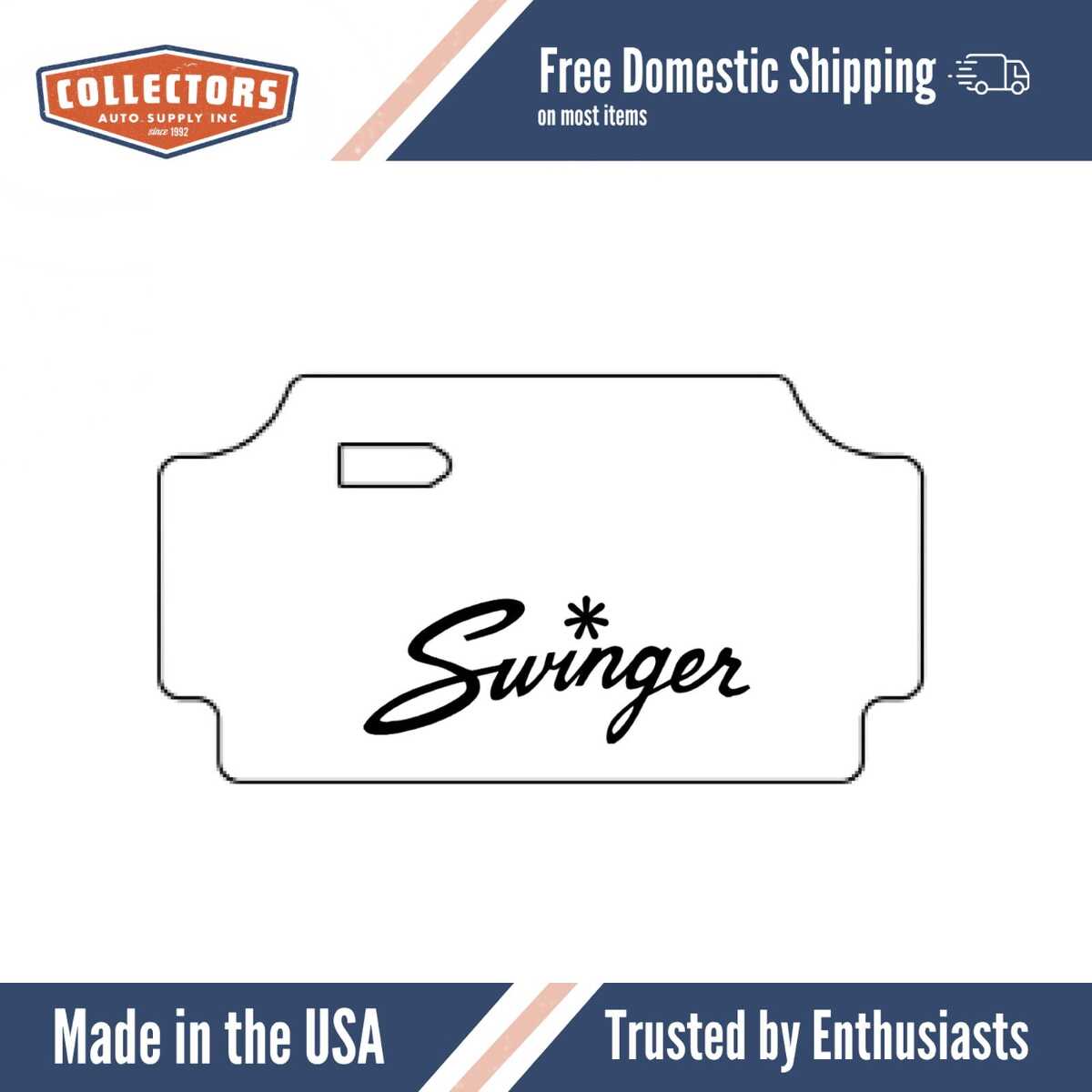 1969 Dodge Swinger Trunk Rubber Floor Mat Cover, High Definition Rubber, Protects Trunk from Spills, Mud, Snow, and Debris