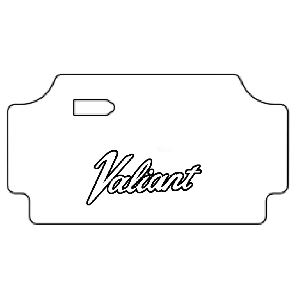 Trunk floor mat cover for 1967-69 Plymouth Valiant, made of ultra high definition rubber, protects & restores trunk interior.