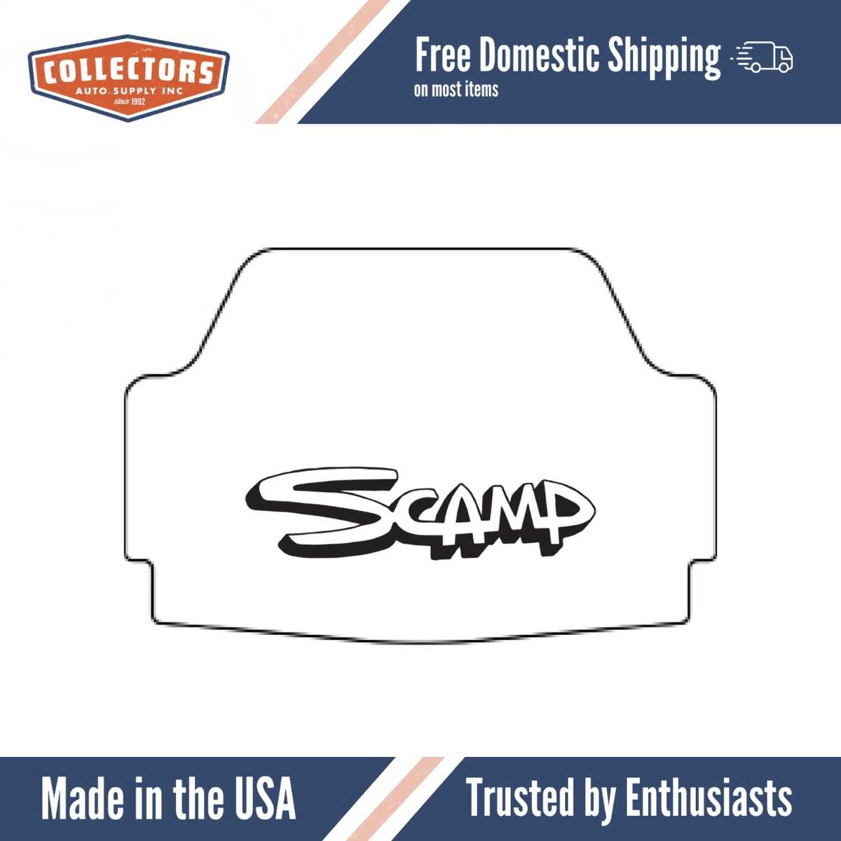 Trunk floor mat cover for 1971-1976 Plymouth Scamp, made of high-definition rubber for protection and restoration.