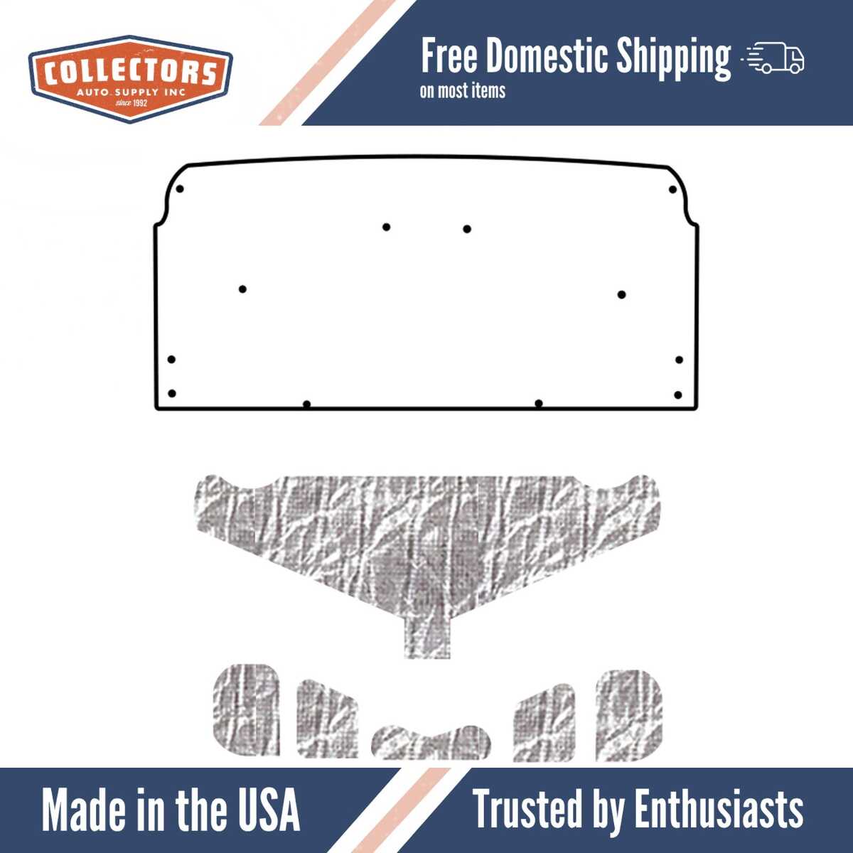 Trunk Lid Insulation Pad Cover for 1970-72 Chevy A-Body Under Trunk Cover Smooth