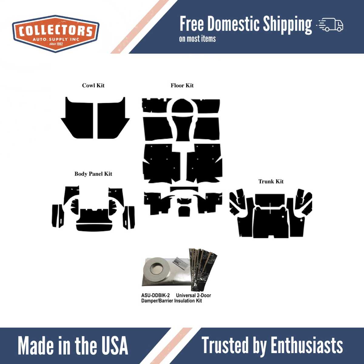 Insulation Sound for 1970-1974 Dodge/Plymouth E-Body Car Convertible Complete