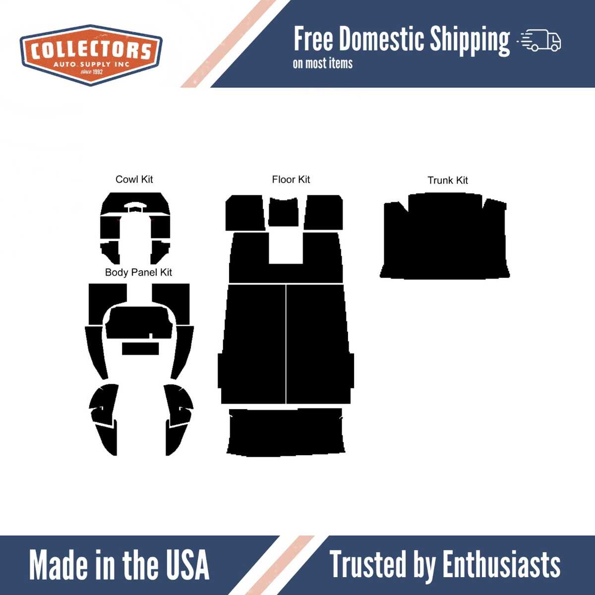 Insulation Sound Deadener Kit for 37-39 Chevy Convertible Acoustishield Complete