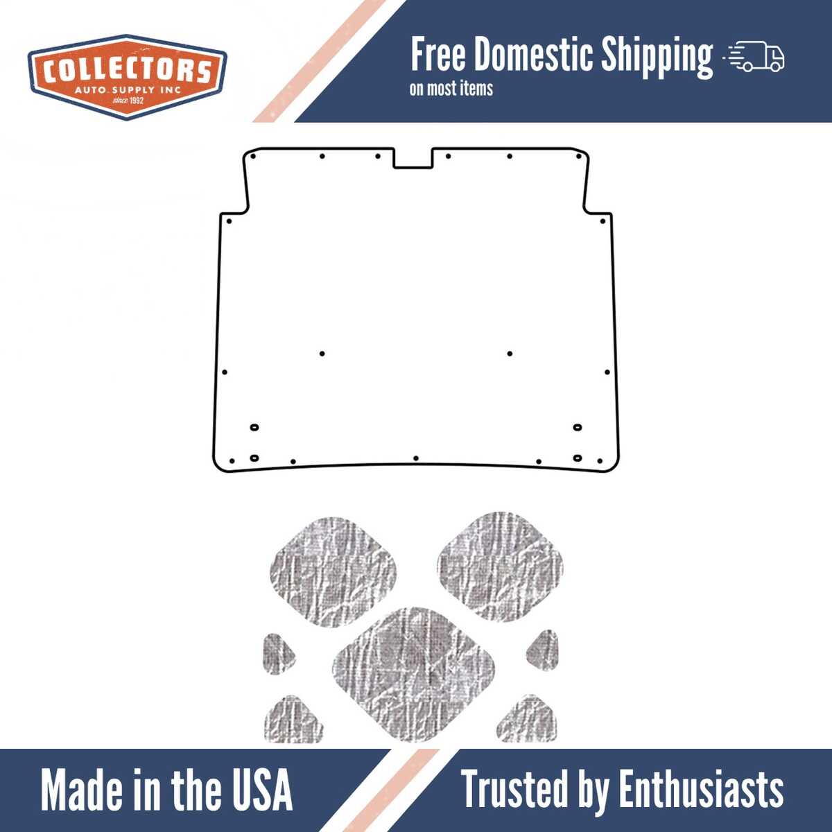 Trunk Lid Insulation Pad Cover for 1961-1962 Chevrolet Under Trunk Cover Smooth