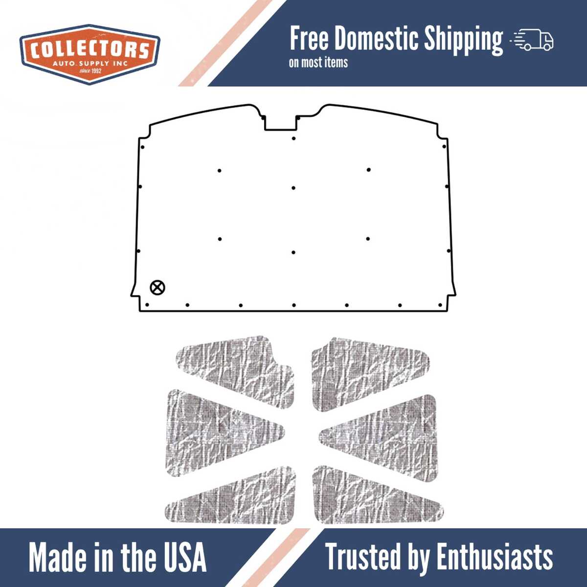 Premium Hood Insulation Pad Heat Shield for 1988-1998 GMC Truck - Ultimate Sound & Heat Insulation, ABS Material