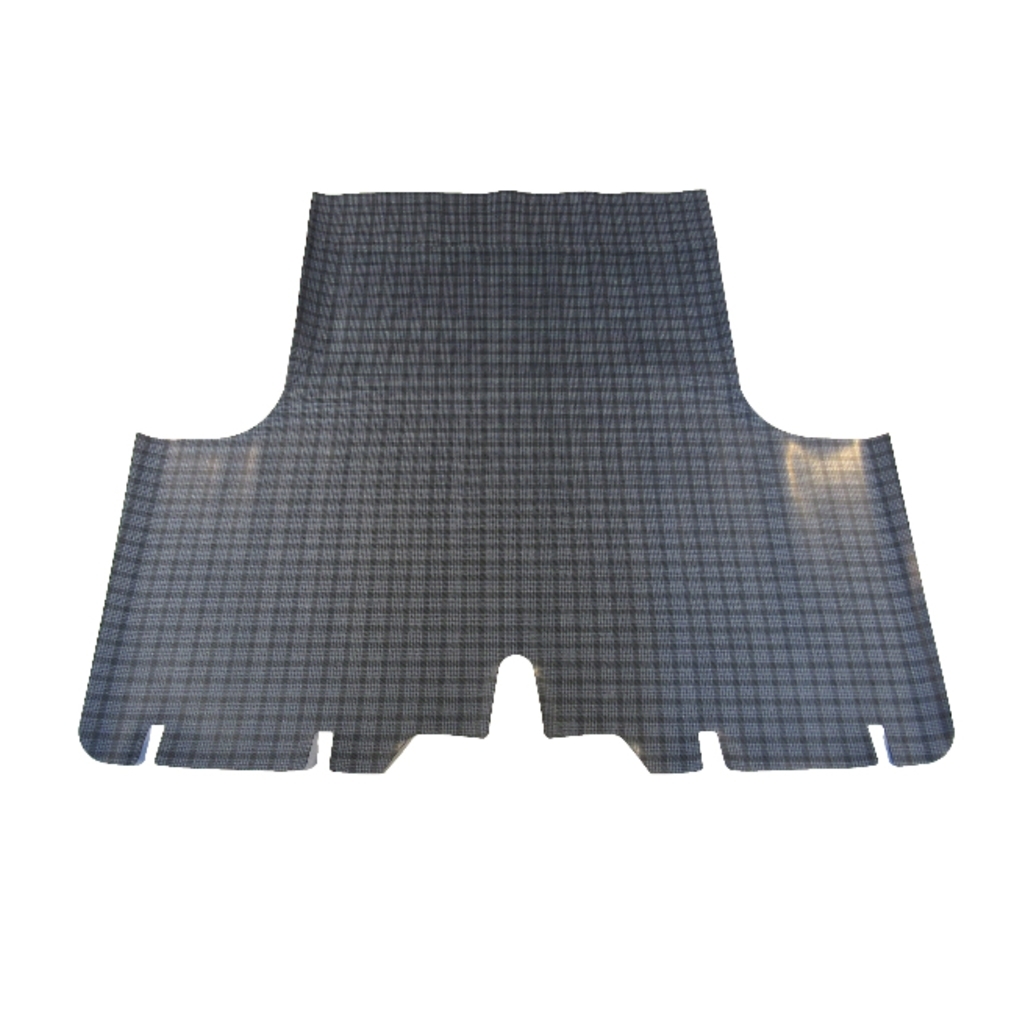 Trunk Floor Mat Cover for 1963 Plymouth Fury Convertible, Gray Herringbone Rubber, US-made, OEM Quality Reproduction.