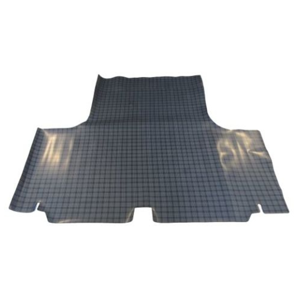 Trunk Floor Mat Cover for 1966 Plymouth Fury II Hardtop, Rubber Gray Herringbone, Front Area, Unpainted, 1Pc, Made in USA.