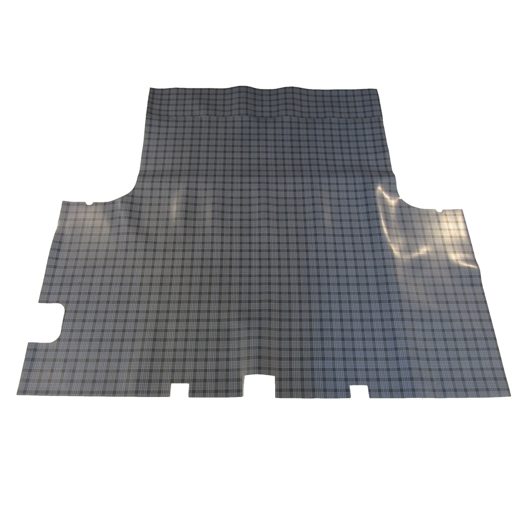 Trunk Floor Mat Cover for 1966-1967 Dodge Coronet 2DR Hardtop, Gray Herringbone Rubber Material, Front Area Cover.