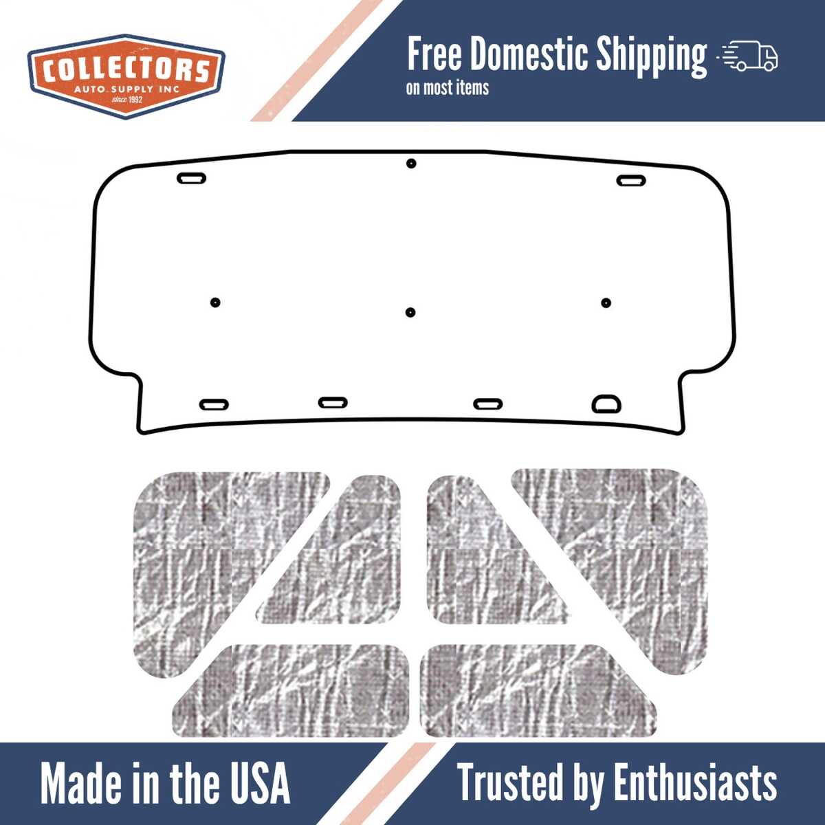 Premium Hood Insulation Pad Heat Shield for GMC Truck 2007-2013 | AcoustiShield & ABS Materials | Reduce Engine Noise & Heat