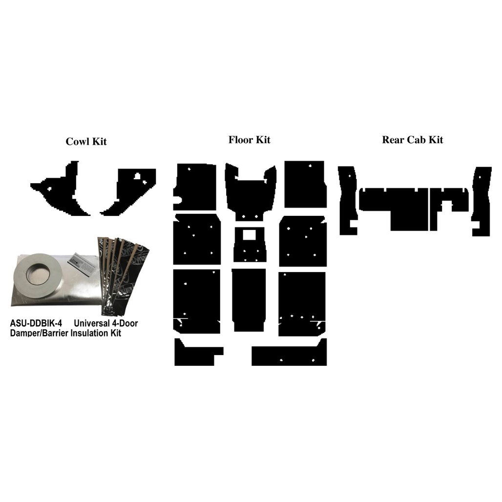 2005-2008 Ford F-150 Truck Super Crew Cab Complete Acoustic Kit | Insulation Sound Deadener Kit for 2005-2008 Ford F-150 Super Crew Cab Complete | QRS-FORD 0508-SCTAK