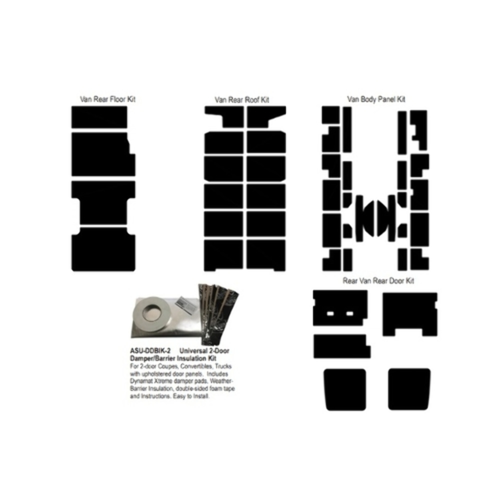 2008-2017 SPRINTER 3500 PASSENGER (170WB) HIGH ROOF VAN COMPLETE ACOUSTISHIELD INSULATION KIT | Insulation Sound Deadener Kit for 08-17 Mercedes Sprinter 3500 Passenger 170 WB SPRINT 0817-170HR-PVAK-SD | QRS-SPRINT 0817-170HR-PVAK-SD