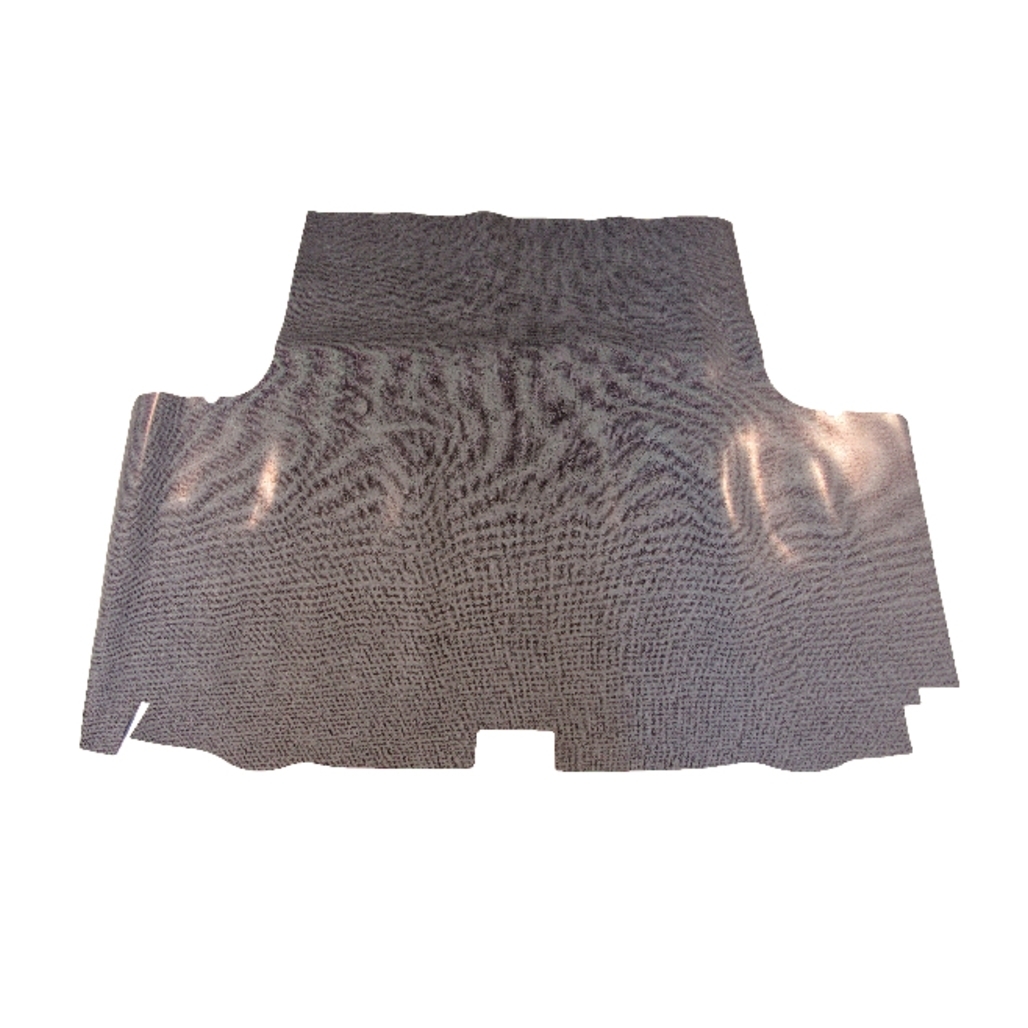 Trunk Floor Mat Cover for 67-69 Plymouth Cuda 2DR Coupe, Gray Herringbone Rubber Material, Front Area Protection.