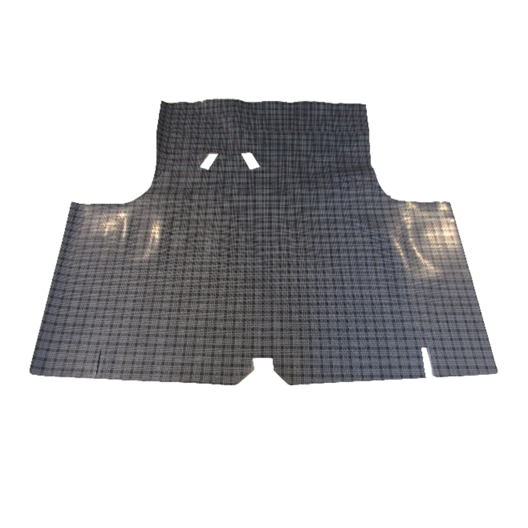 Trunk Floor Mat Cover for 1963-1964 Chrysler 300 & Newport Convertible, Gray Herringbone Rubber Material, Made in the USA.