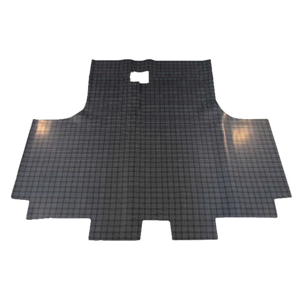 Trunk Floor Mat Cover for 1969-70 Chrysler 300 Convertible, Gray Herringbone Rubber, US-made, OEM-quality replication.