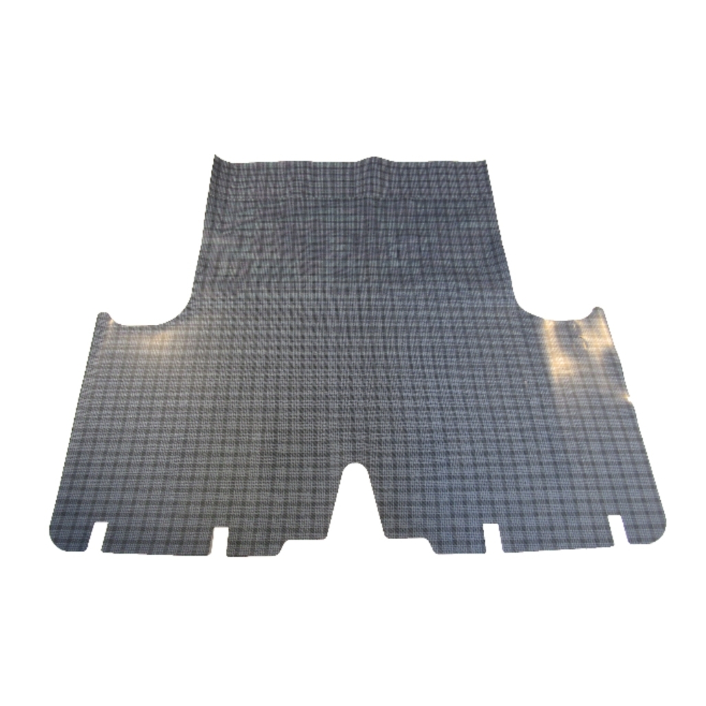 Trunk Floor Mat Cover for 1964-1965 Plymouth Belvedere & Satellite, Gray Herringbone Rubber, US-made, OEM Quality.