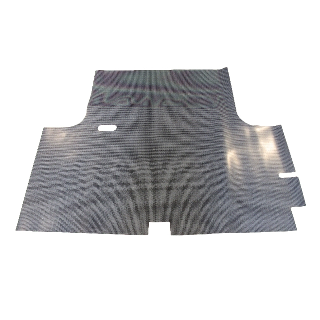 Trunk Floor Mat for 1970-1973 Plymouth Valiant 4DR Sedan, Gray Herringbone Rubber, Front Area Cover, US-Made Reproduction