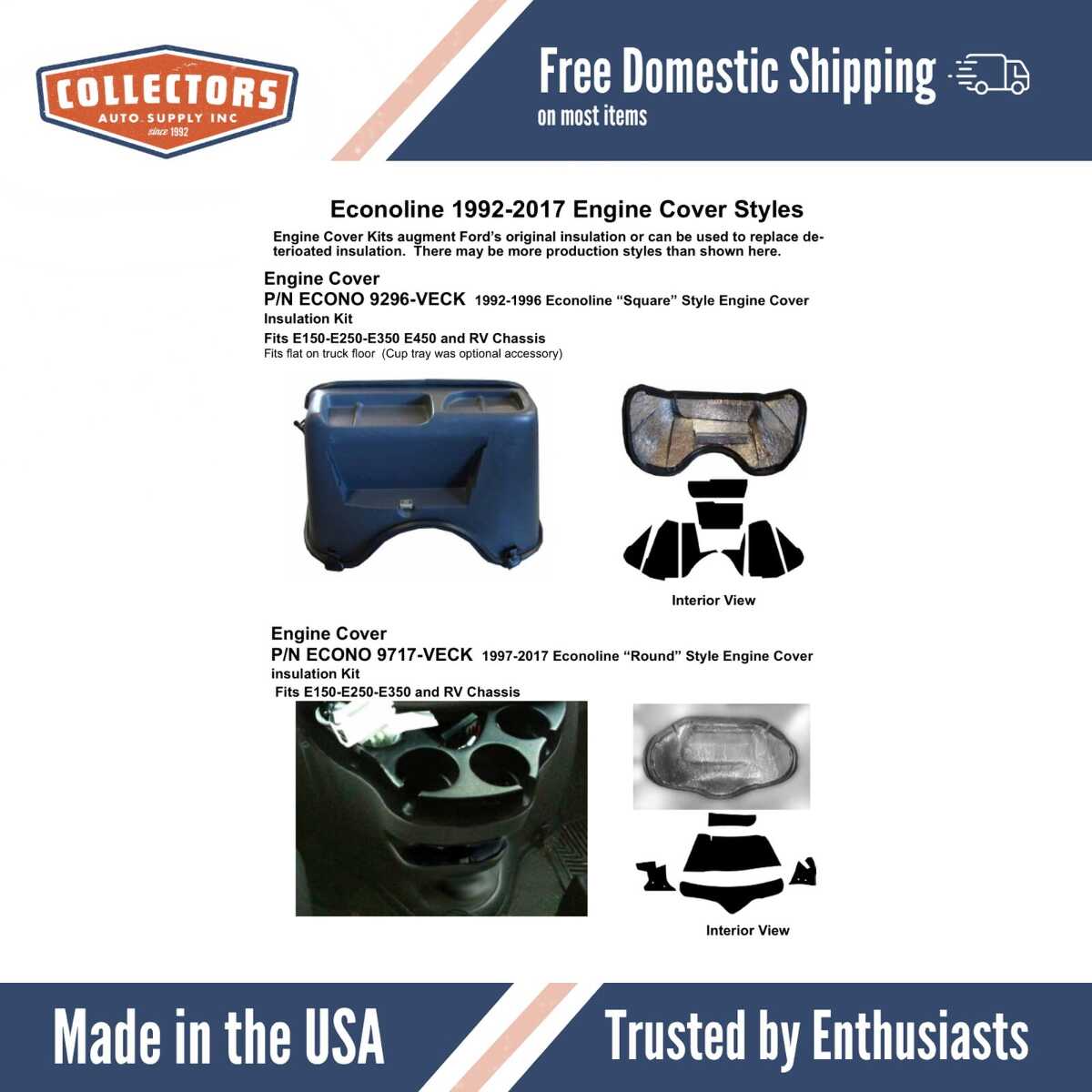 1992-96 Econoline Cargo Van Complete Kit