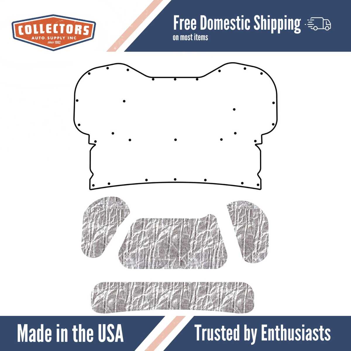 1992-96 Ford Truck F-150/250/350 Under Hood Cover-Smooth | 0 | QRS-FORD 9296-T123UHC