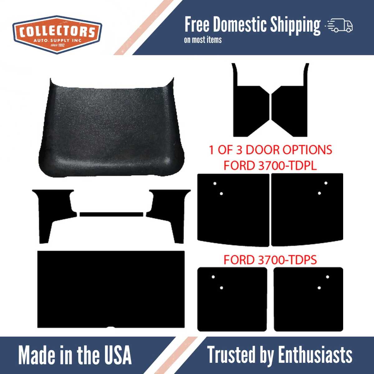 Cowl/Dash Insulation Kit for 1937 Ford Truck [QRS-FORD 3700-TIK]