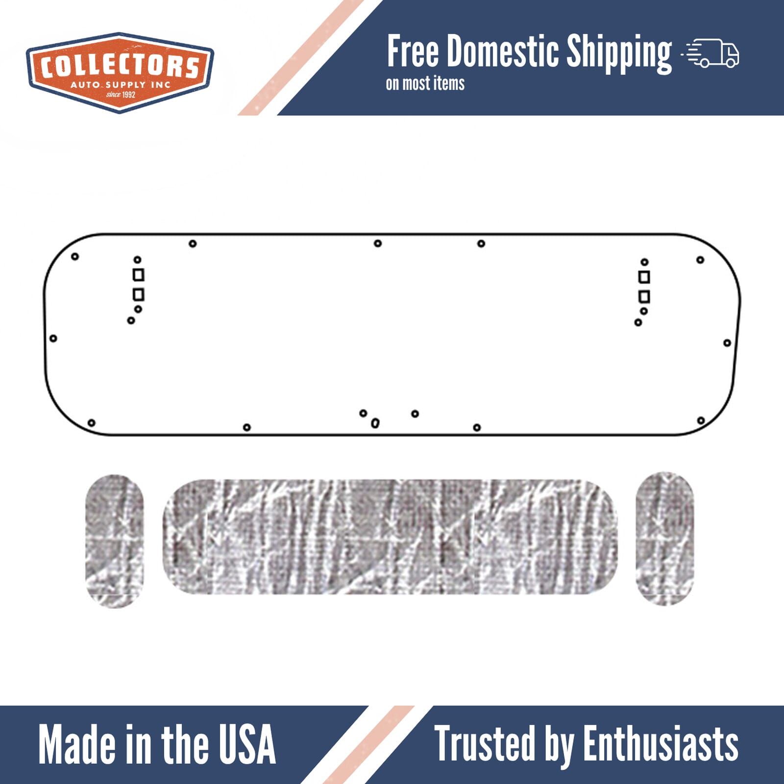 Trunk Floor Mat/Cover for 1967-1968 Ford Mustang Fastback