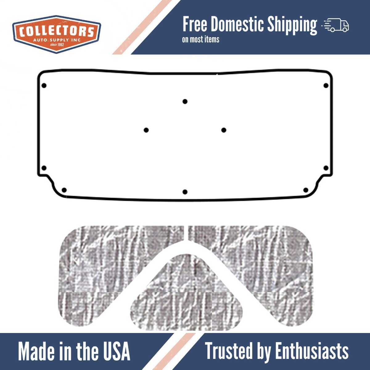 Under Trunk Lid Cover for 1971-1973 Ford Mustang