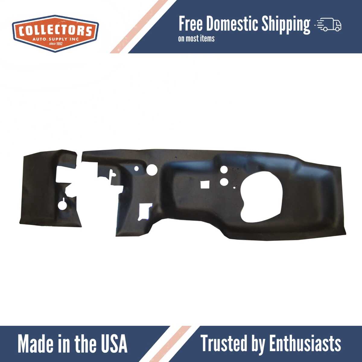 1969-1970 Mustang Firewall Insulator with Heater and AC Perforations (Ultra High Def Rubber) 2 Piece | 0 | QRS-MUST 6970-HVAC