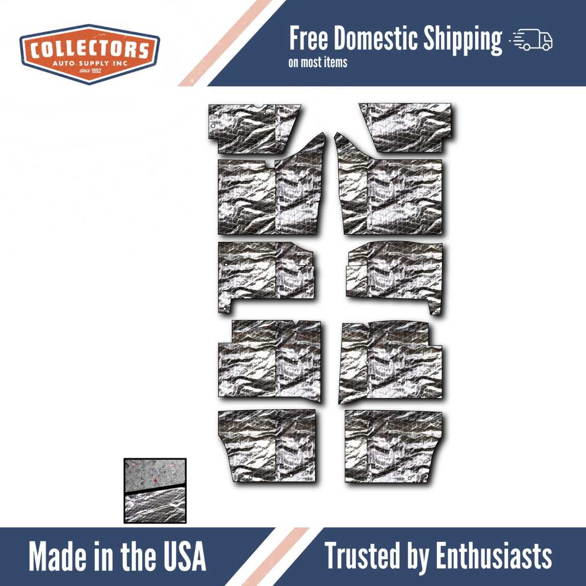 Floor Insulation Kit for 1964-1965 Mercury Comet Coupe