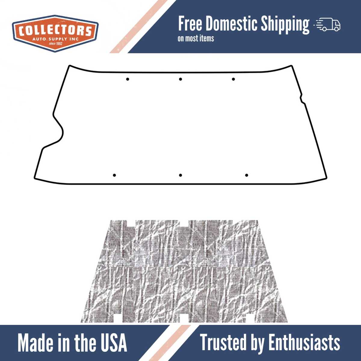 1955-71 Jeep? CJ5/6 Under Hood Cover--Smooth AcoustiHood Kit | 0 | QRS-JEEP 5571CJ5-TUHC