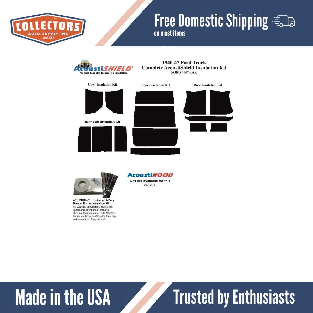 1940-47 Ford Truck Rear Cab Cover (ABS Plastic) | 0 | QRS-FORD 4047-TRCC