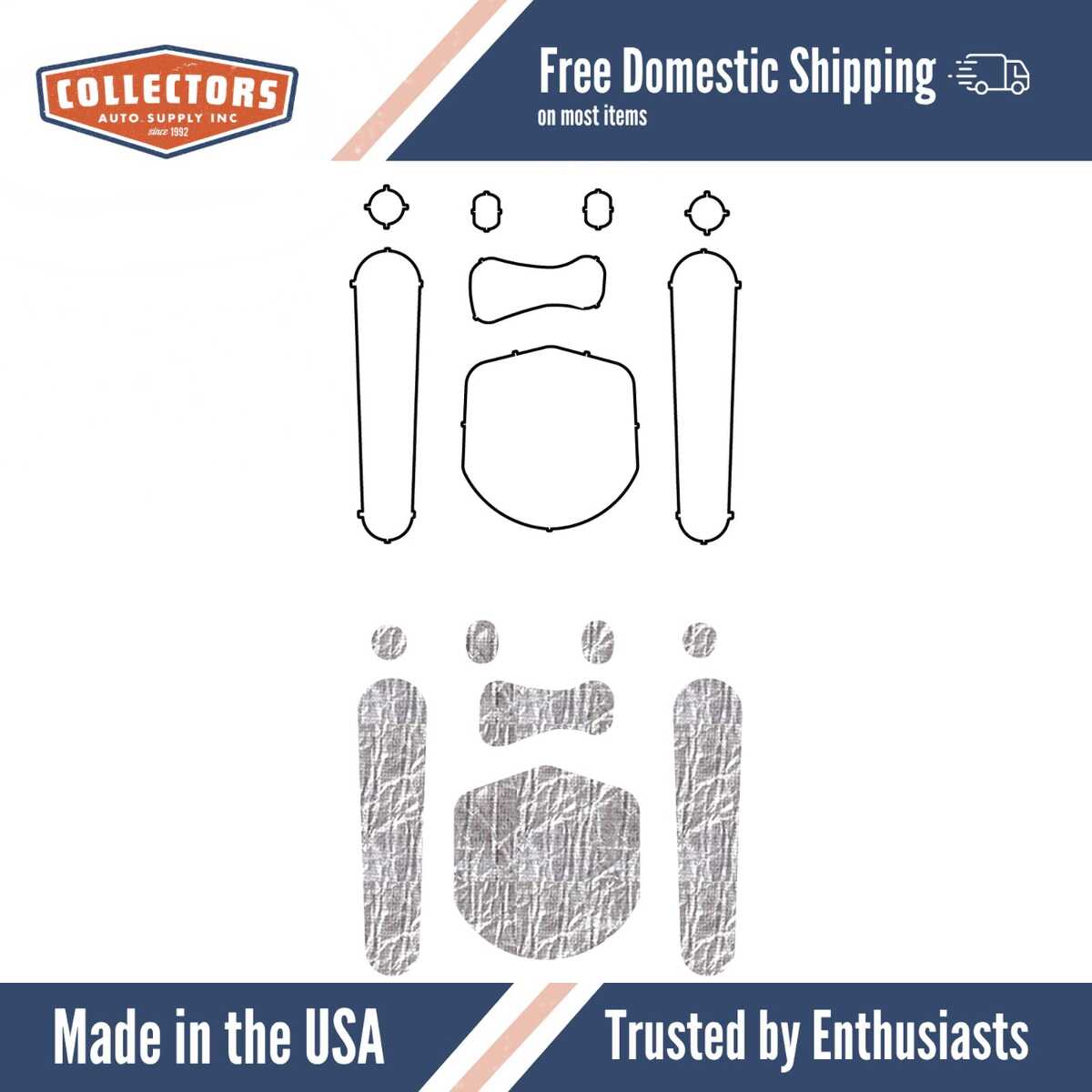 1967-69 Thunderbird Coupe Trunk Floor Insulation Kit | 0 | QRS-TBIRD 6769-CTK