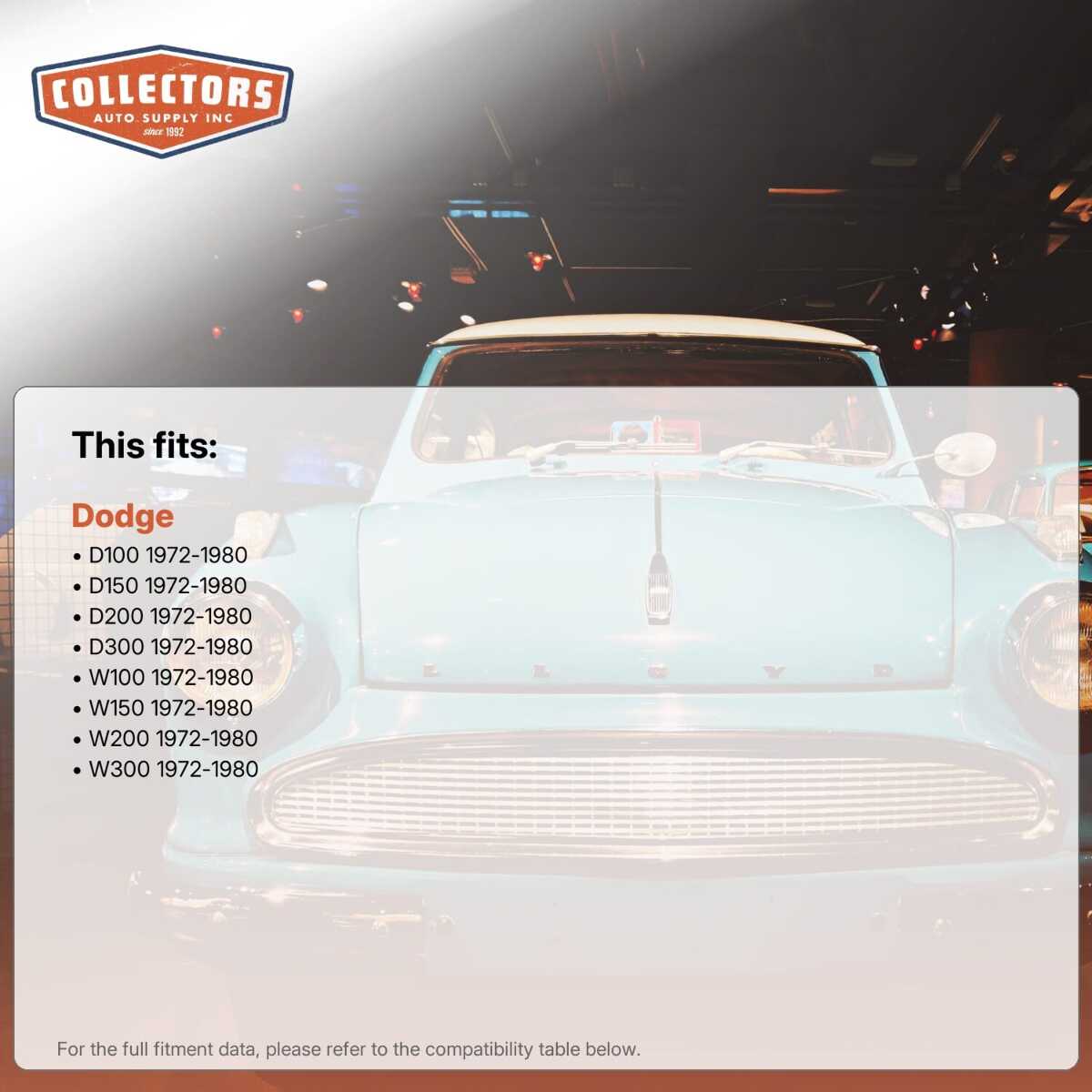 Under Hood Cover for 1972-1980 Dodge Truck