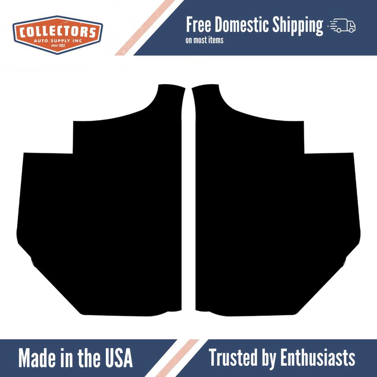 1930-1931 Ford Model A Coupe Kick Panel Set (ABS Plastic) (Chicken Track) | 0 | QRS-FORD 3031CP45-CSP