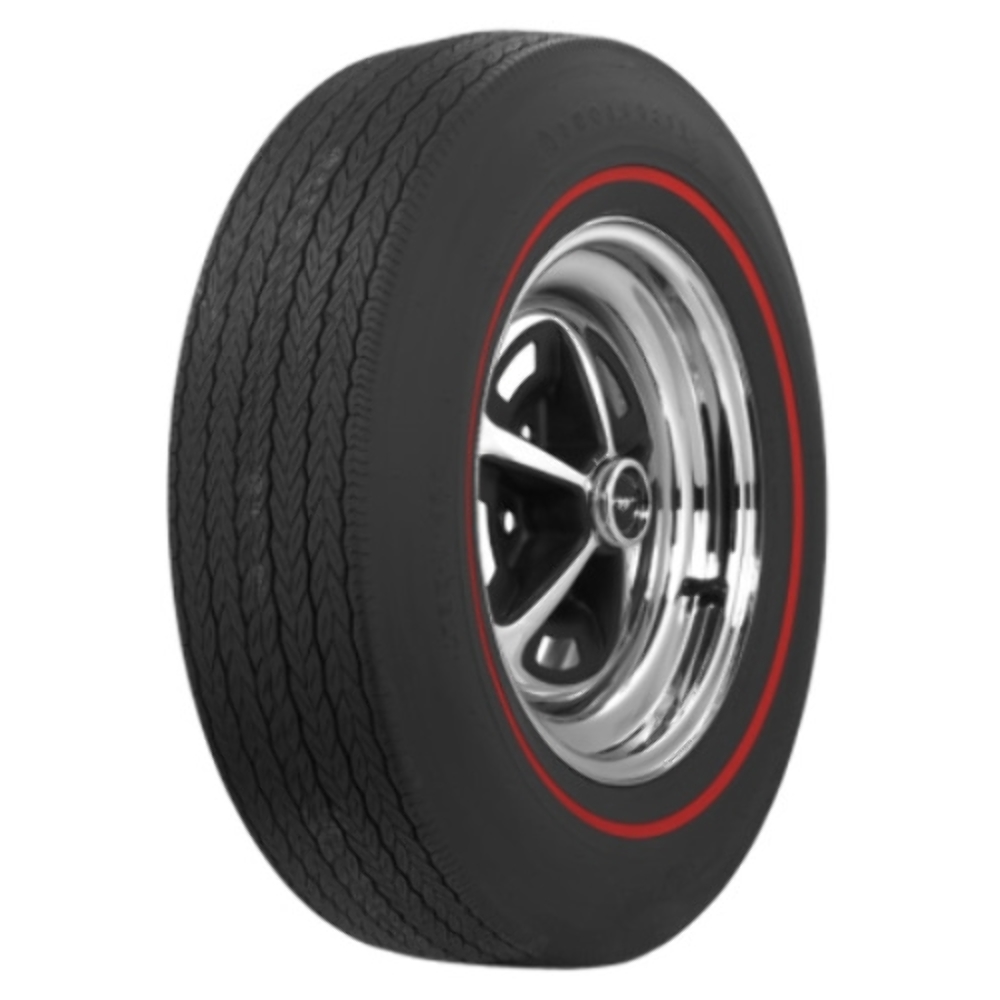 Coker E70-14 Firestone Poly/Glass Redline Sidewall Tire