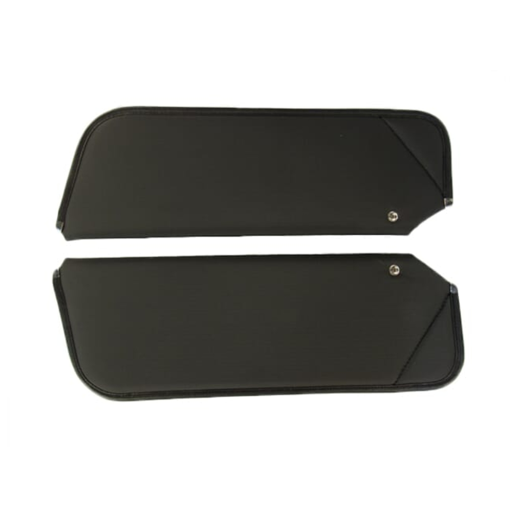 Sun Visor for 1971-1973 Pontiac Firebird 2 Door Hardtop Cardboard/Fiberboard Non-Perforated Black Non Perforated Vinyl 2 Piece