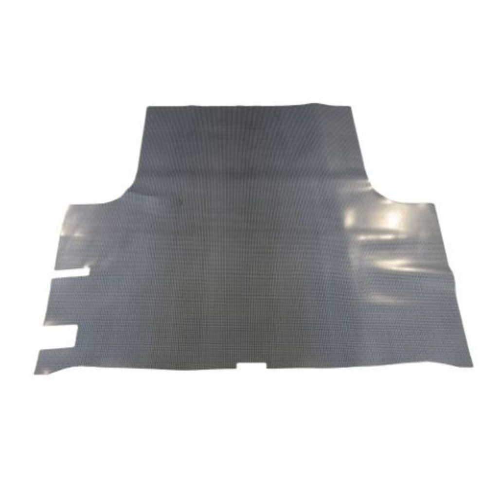Trunk Floor Mat Cover for 1963-66 Dodge Dart Convertible, Gray Herringbone Rubber, US-made, OEM Quality.