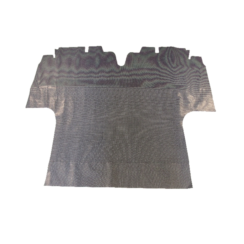 Trunk Floor Mat Cover for 1963 Dodge Polara Hardtop, Gray Herringbone Vinyl, US-Made, OEM Quality, Front Area Protection.